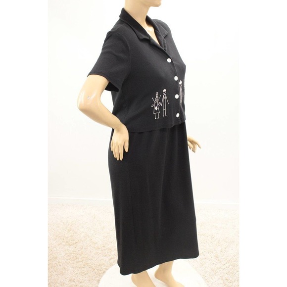 California Concepts Maxi Dress Bolero Cardigan Set Size 12 Artsy Women Graphics - Picture 4 of 13